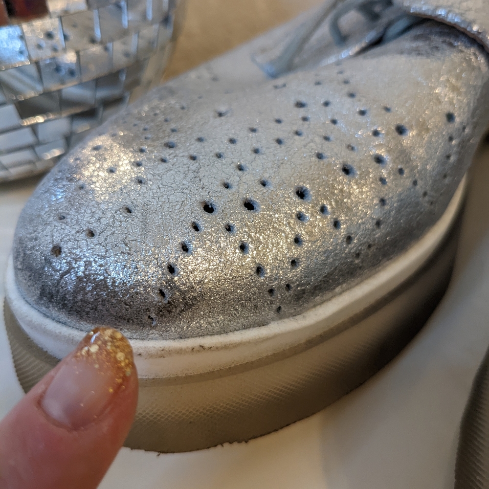 GEOX D MYLUSE LACE-UP SNEAKER IN SILVER - Picture 2 of 9